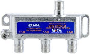 Holland Electronics 3-Way Splitter MoCA Compliant 5-1675Mhz GHS-3PRO-M