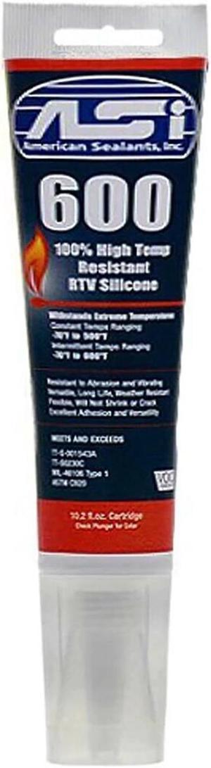 ASI 600 High Temperature RTV Silicone Sealant 2.8 Oz Tube