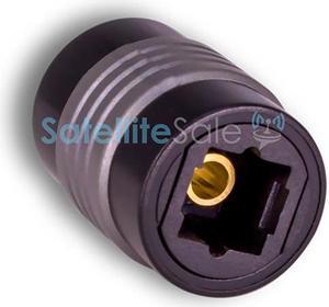 SatelliteSale Digital Toslink SPDIF Optical Female to Female Coupler PVC Black Adapter