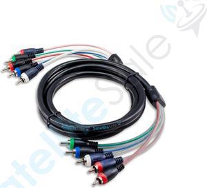 6FT Component Video Cable with Audio 5 RCA Red Green Blue RGB for HDTV DVD VCR