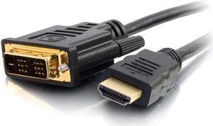 C2G 42513 C2G 0.5m HDMI to DVI-D Digital Video Cable - HDMI/DVI for Audio/Video Device - 1.64 ft - 1 x DVI-D (Single-Link) Male Digital Video - 1 x HDMI (Type A) Male Digital Audio/Video - Shielding -