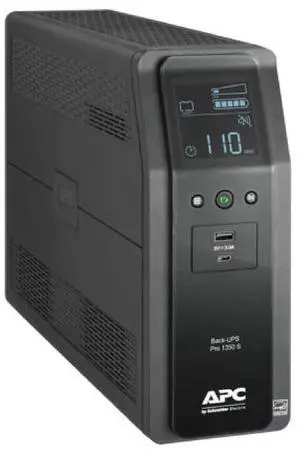 APC BR1350MS Back-UPS Pro 1350VA 810W Sinewave UPS w/ LCD & USB Charging APC BR1350MS Back-UPS Pro 1350VA 810W Sinewave UPS w/ LCD & USB Charging
