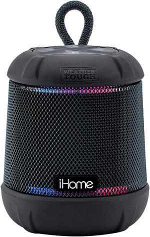 iHome iBT155 Bluetooth Speaker Weather Tough Color Changing Waterproof Portable Wireless Speaker with Built-in Passive Subwoofer