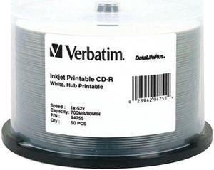 Verbatim 94755 700Mb 80-Minute 52X Datalifeplus Cd-Rs, 50-Ct Spindle VTM94755