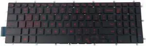 Backlit Keyboard for Dell Inspiron 7566 7567 Laptops - Replace part number  3R0JR