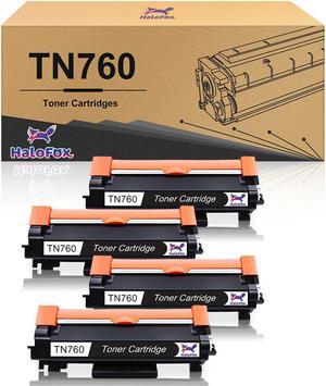 4 Pack TN760 High Yield TN730 Toner Cartridge for Brother HL-L2370DW HL-L2390DW