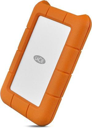 LaCie Rugged USB-C 2TB External Hard Drive Portable HDD – USB 3.0 compatible, Drop Shock Dust Rain Resistant, for Mac and PC Computer Desktop Workstation Laptop, 1 Month Adobe CC (STFR2000800)