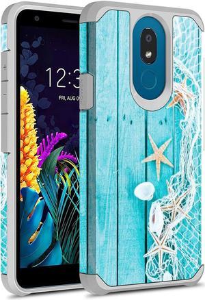 LG Escape Plus Case, LG Arena 2 Case, LG Journey LTE Case, Rosebono Slim Hybrid Graphic Fashion Cute Colorful Silicone Skin Cover Armor Case for LG K30 2019 (Starfish)