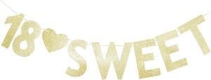 18 Sweet Banner, 18th Birthday Party Sign Garland, Sweet Eighteen Banner, Boys/Girls Birthday Party Supplies