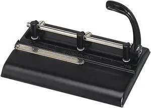 Martin Yale 5325B Master 5000 Series Hole Punch, Black, 9/32" Hole Diameter, Up To 32-sheets of 20 Pound Bond Paper, Adjustable Heads for 2-3 Hole Punching
