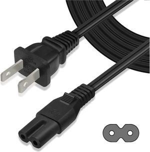 BRENDAZ 2 Prong 2 Slot AC Power Cord Cable for TV LCD Screen Compatible with TCL Roku Smart HDTV 10FEET