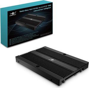 Vantec Multi-Size M.2 NVMe to U.2 (SFF-8639) 2.5"" SSD Adapter (MRK-NVM2U2-BK), Convert M.2 NVMe into U.2 not for SATA, Black
