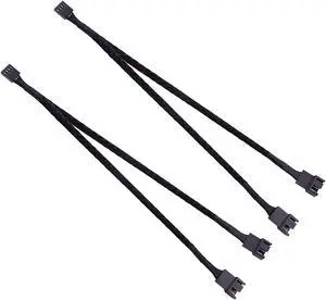 Fancasee (2 Pack) 4-Pin PWM Fan Power Supply Cable 1 to 2 Splitter 2 Way PC Internal Motherboard Fan Power Extension Cable Adapter Cord Wire for Computer ATX Case 4-Pin/3-Pin Cooling Fan Cable (10.5") Fancasee (2 Pack) 4-Pin PWM Fan Power Supply Cable 1 to 2 Splitter 2 Way PC Internal Motherboard Fan Power Extension Cable Adapter Cord Wire for Computer ATX Case 4-Pin/3-Pin Cooling Fan Cable (10.5")