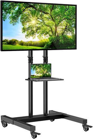 Popular Adjustable TV Stand Mobile Rolling TV Cart for TVs up to 75