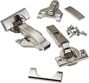 Blum Clip Top Blumotion Soft Close Hinges, 110 Degree, Self Closing, Faceframe With Mounting Plates, And Hinge Cover Plates (1/2 To 3/4 Overlay - Premium - 8 Pack)