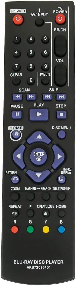 Akb73095401 Replace Remote Control For Lg Blu-Ray Player Bd611 Bd555 Bd640C