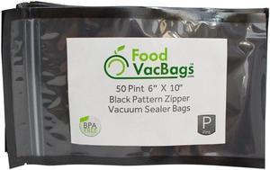 Zell Vacuum Sealer Bags, 50 Pint (6X10) & 50 Quart (8X12) Vac Seal