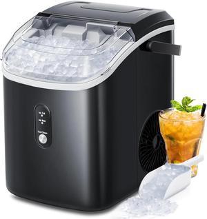 NewAir Nugget Ice Maker, Sonic Speed Countertop Crunchy Ice Pellet Machine  40 lbs. of Ice a Day in Stainless Steel, Self Cleaning Function and
