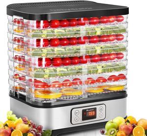 Food Dehydrator Machine, CUSIMAX Electric Dryer Dehydrators for Food with  Digital Timer & LED Temperature Control for Beef Jerky Fruits Meat Herbs  Vegetables Maker, 5 BPA-Free Trays (Red) 