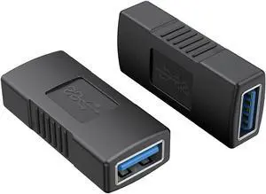Zell Usb 3.0 Female To Female Usb Adapter, 2 Pack Usb Coupler Usb 3.0 A Female To Female Extension Adapter, Usb To Usb Adapter, Black Zell Usb 3.0 Female To Female Usb Adapter, 2 Pack Usb Coupler Usb 3.0 A Female To Female Extension Adapter, Usb To Usb Adapter, Black