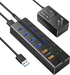  Buy USB 3.0 Switch Selector,ABLEWE KVM Switcher Adapter 4 Port  USB Peripheral Switcher Box Hub for Mouse, Keyboard, Scanner, Printer, PCs  with One-Button Switch and 2 Pack USB Cable Online at