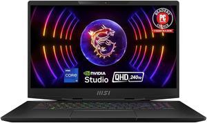 MSI Stealth 17 Studio 173 QHD 240Hz Gaming Laptop 13th Gen Intel Core i9 RTX 4080 32GB DDR5 1TB NVMe SSD Thunderbolt 4 USBType C Cooler Boost Trinity Win11 Home Core Black A13VH053US