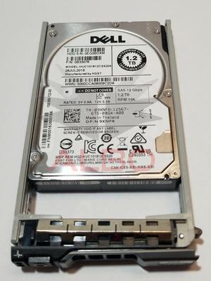 HGST 9XNF6 1.2TB HDD 10K RPM 2.5" SAS Model: HUC101812CSS204 DP/N: 9XNF6