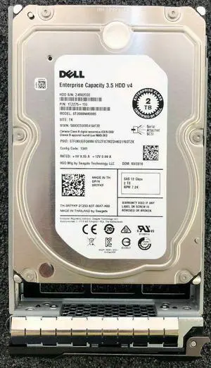 *Dell 0R7FKF 2TB HDD 7.2K RPM 3.5" SAS Model: ST2000NM0005 DP/N: R7FKF*