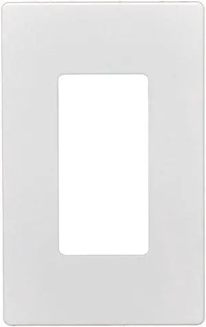 25Pcs 1 Gang Screwless Snap On Decorator Wall Plate White