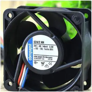 For Original Germany ebmpapst 6025 inverter fan 624/2 HH 24V 3.5W