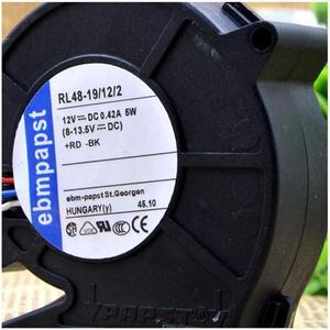 For Original EBMPAPST RL48-19/12/2 12V 0.42A 5W 2-Wire Server Centrifugal Blower