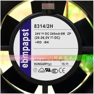 For genuine German ebmpapst 8314/2H 8032 24V 245mA 6W ZP 8CM inverter fan