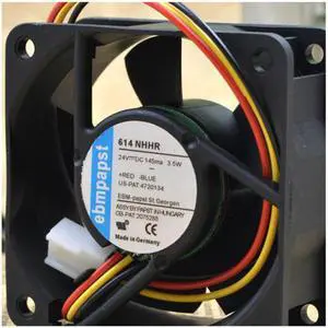 For 614NHHR original German ebmpapst 24VDC 3.0W 60*60*25MM equipment axial fan