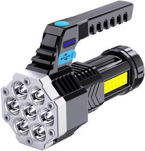 High Power 7 LED Flashlight Portable 4 USB Modes Rechargeable Waterproof Handheld Torch COB Light for Outdoor Camping