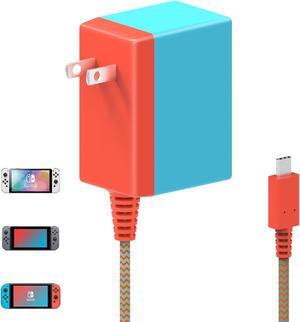 Switch Charger for Nintendo Switch, 39W Ac Adapter Cable Power Cord for Switch Lite Switch OLED Controller 15V 2.6A USB Type C Nintendo Switch Supply Accessories Support TV Dock Mode and Fast Charging