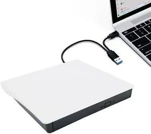 Intendvision External CD DVD Drive USB 3.0 Type-C Protable DVD/CD ROM +/-RW Optical Drive Player Reader Writer CD Burner for PC Laptop Desktop Computer Windows 11/10 (White) Intendvision External CD DVD Drive USB 3.0 Type-C Protable DVD/CD ROM +/-RW Optical Drive Player Reader Writer CD Burner for PC Laptop Desktop Computer Windows 11/10 (White)
