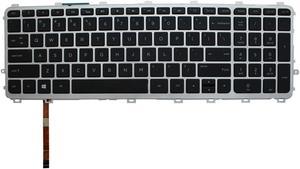 AUTENS Replacement US Backlight Keyboard (1 Year Warranty) for HP Envy (TouchSmart) 15-j000 15t-j000 CTO 15z-j000 CTO 15-j100 15t-j100 CTO 15z-j100 CTO Series Laptop Silver Frame