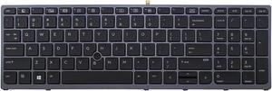 AUTENS Replacement US Keyboard for HP Zbook 15 G3 / 17 G3 Laptop with Pointer, with Backlight