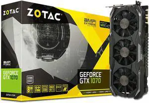 Zotac NVIDIA GeForce GTX 1070 AMP! Extreme 8GB GDDR5 Video Graphics Card GPU