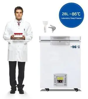 HNZXIB -86 28L Portable Mini Ultra Low Temperature Lab Freezer Deep Refrigerator USA