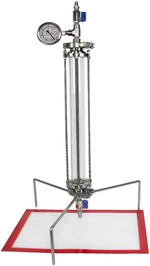 HNZXIB 2'' x 18'' Closed Glass Column Pressurized Extractor, Dual Function of Open and Closed Extraction