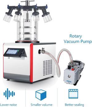 Laboratory Mini Chemical Lyophilizer Fruit Freeze Dryer Vacuum Dryer Liquid Vaccine Protein Vial Dryer 110V/60Hz