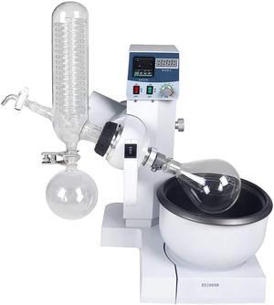 2L Rotary Evaporator Rotavapor Stainless Lab Equipment Digital Heating Water Bath Electric Lifting 110V Crystallization