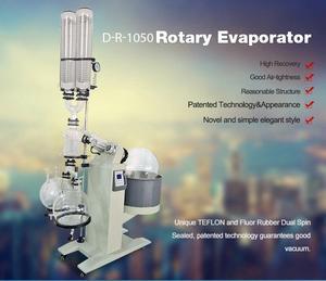 HNZXIB New 50L Double Condensers Rotary Evaporator D-R1050 110V Rotavap 2 Receiving Flasks High Evaporating Efficiency Automated Lifting Water Bath