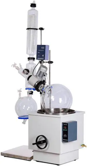HNZXIB 50L Rotary Evaporator 220V RE5002 Factory Direct Price Handwheel Lifting Water Bath Large Rotavap Plant Essential Oil Concentrate Solvent Separation