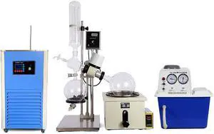 HNZXIB 5L Rotavaps + Water Circulating Vacuum Pump + Heating and Cooling Water Bath -20°C to 99°C with Circulating Liquid Pump Factory Price 110V RE-501 One-stop Shopping Lab Rotary Evaporator