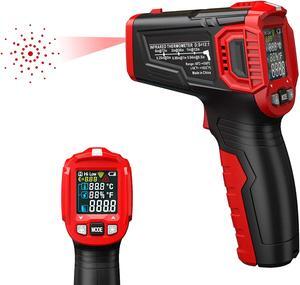 Infrared Thermometer Tester, Non-Contact IR Digital Temperature Gun for Range -50°C~550°C / -58°F~1022°F with IR and Ambient Temperature, Humidity Measuring