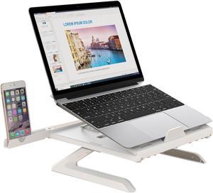 OImaster Laptop Stand Adjustable Computer Stand Patented, Multi-Angle Stand Portable Foldable Laptop Riser Phone Stand Notebook Holder Compatible for MacBook, Air, Pro, Surface 9-15.6”Laptop White