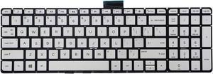 AUTENS Keyboard for HP Pavilion 15-ab 15-ab000 15-ab100 15-ab200 15-ab500 15z-ab000 15z-ab100 15t-ab000 15t-ab100 Series Laptop Backlight No Frame (Silver), US Laptop Keyboard Replacement