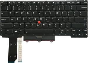 AUTENS Keyboard for Lenovo ThinkPad E14 2019 Year Laptop Backlight No Frame, US Laptop Keyboard Replacement